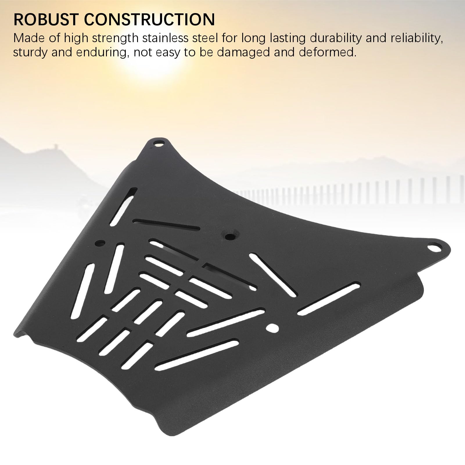 Estante de Soporte de Soporte de Coletas Traseras de Motocicleta Trasera de Acero Inoxidable: Reemplazo de la de de la Placa de la Caja para Zontes 350E y 368E