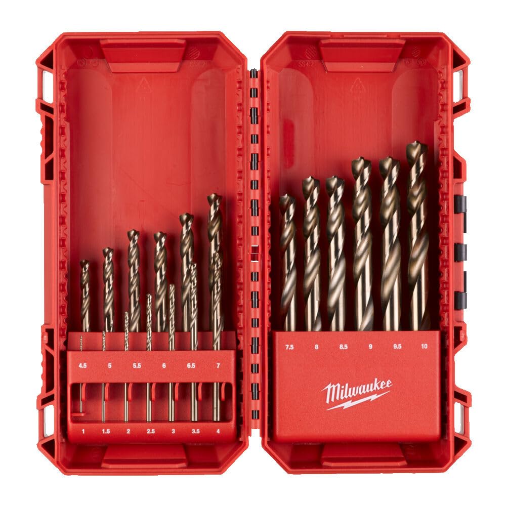 Milwaukee Kit Cx Plastico De 19 Brocas Hss-G Cobal