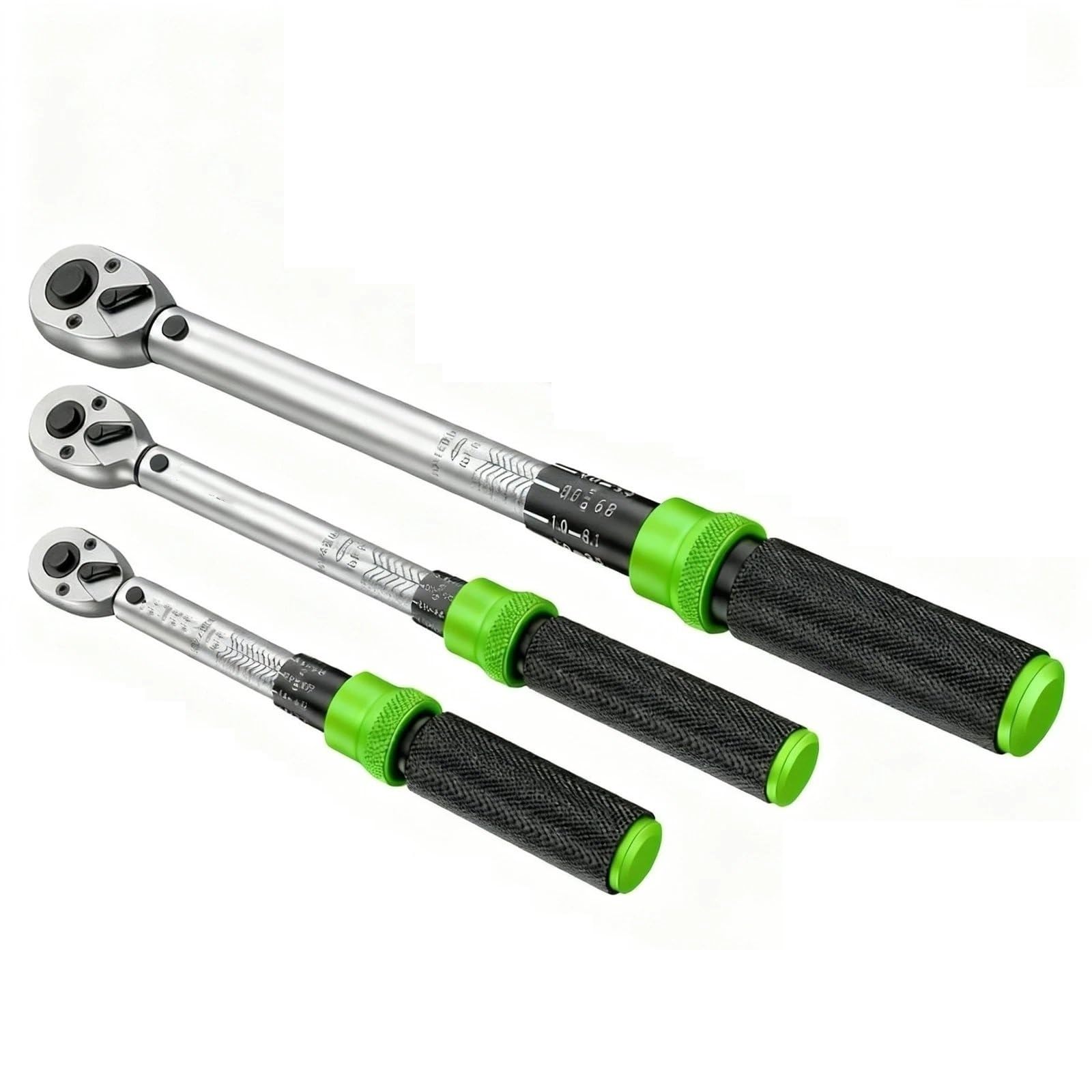 BCGATYDR Torque Wrenches 3pcs Torque Wrench Set 1/4&3/8&1/2-Inch 72 Teeth Dual-Scales Click Wrenches for Motorcycle Adjustable Torque Wrench