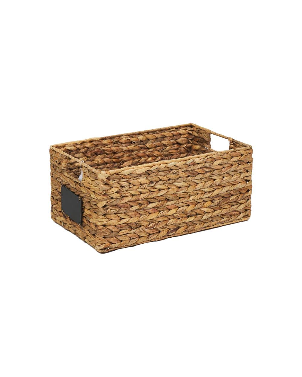 HomesmithsMedium Water Hyacinth Bin with Handle Natural