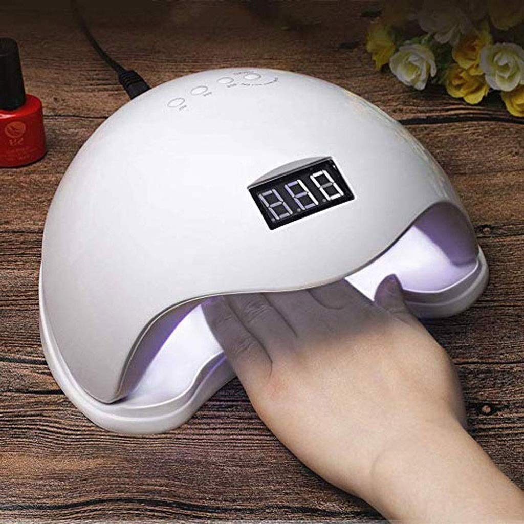 FAXIOAWA Macchina per fototerapia Bianca, Lampada per Unghie Professionale da 48 W, Lampada per polimerizzazione delle Unghie