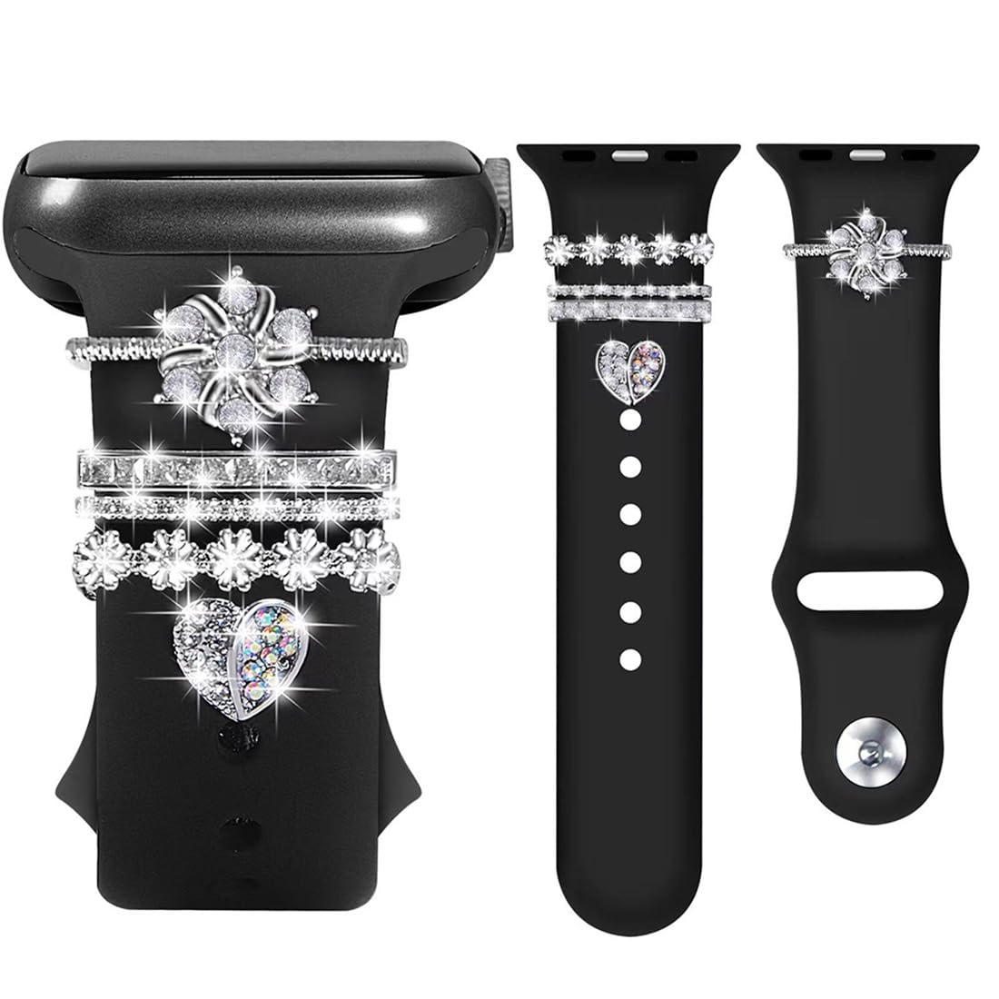 RAYA Watch Band Charms for Apple Watch ( Series 8/7/6/5 & Ultra ) | Watch band jewellery for Apple iWatch also fits for Samsung Galaxy Smart Watches & Fit Bit Smartwatches