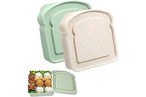 Sandwich Keepers for Lunches: Toast Shape Food Storage Boxes with Lids
