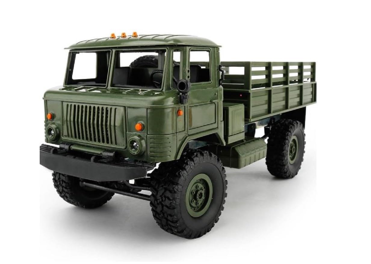B24 Camion militare 4WD 2.4 Ghz RC R/C Camion radiocomandato, carro armato a catena, camion Monster Crawler 1:16