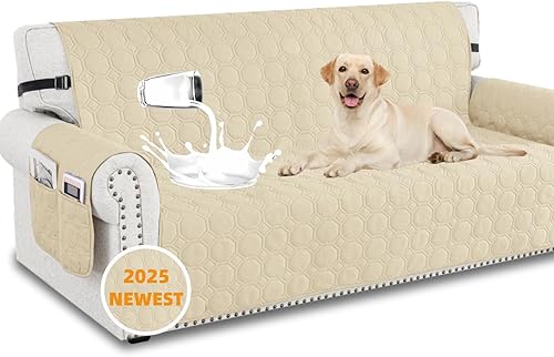 XINEAGE Funda de sofá 100% impermeable para sofá, antideslizante, acolchada, protector de muebles para perros, niños y mascotas, funda de sofá,