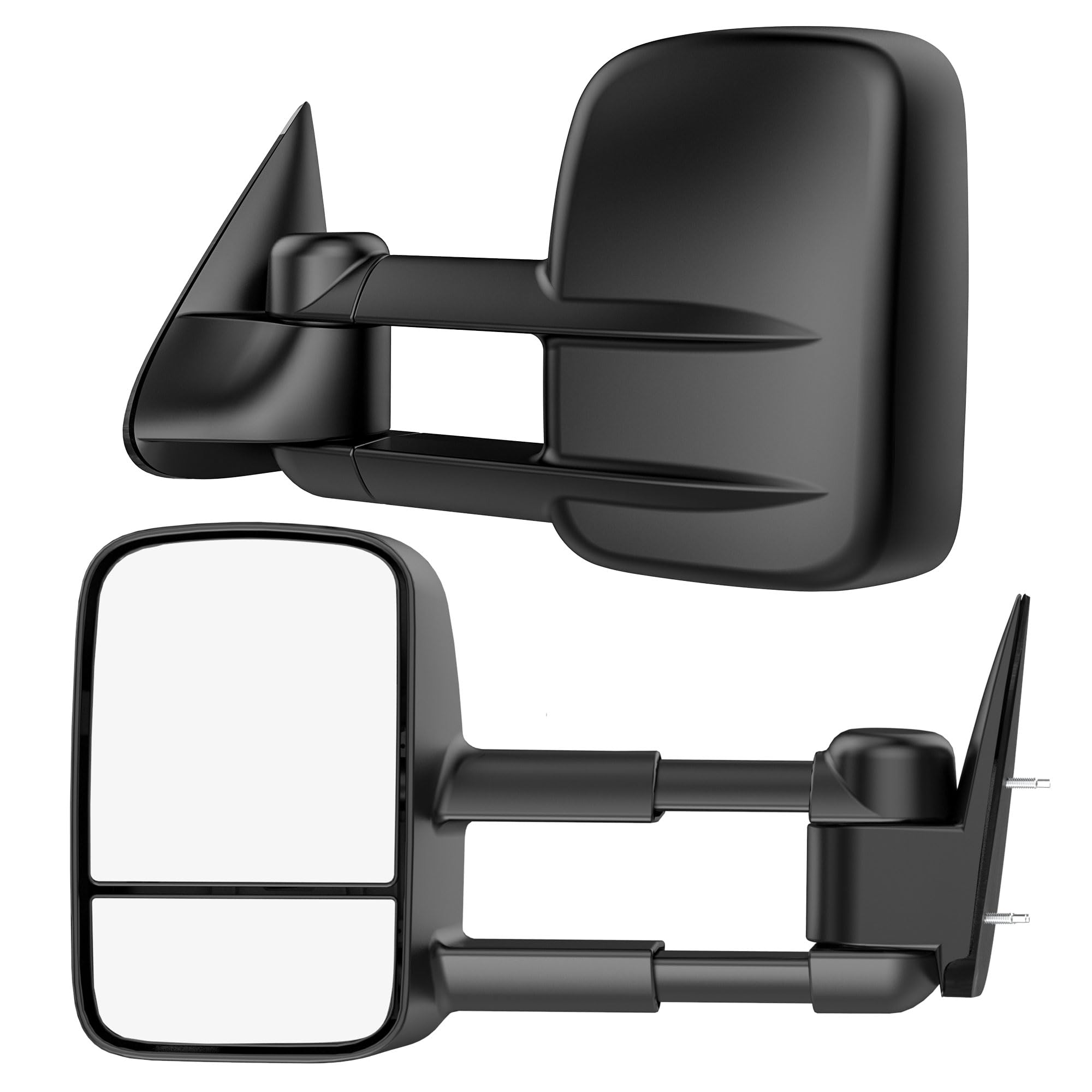 Tow Mirrors Compatible with 1988-1998 Chevy GMC C/K 1500 2500 3500, Manual Folding Extended Trailer Towing Side Mirrors