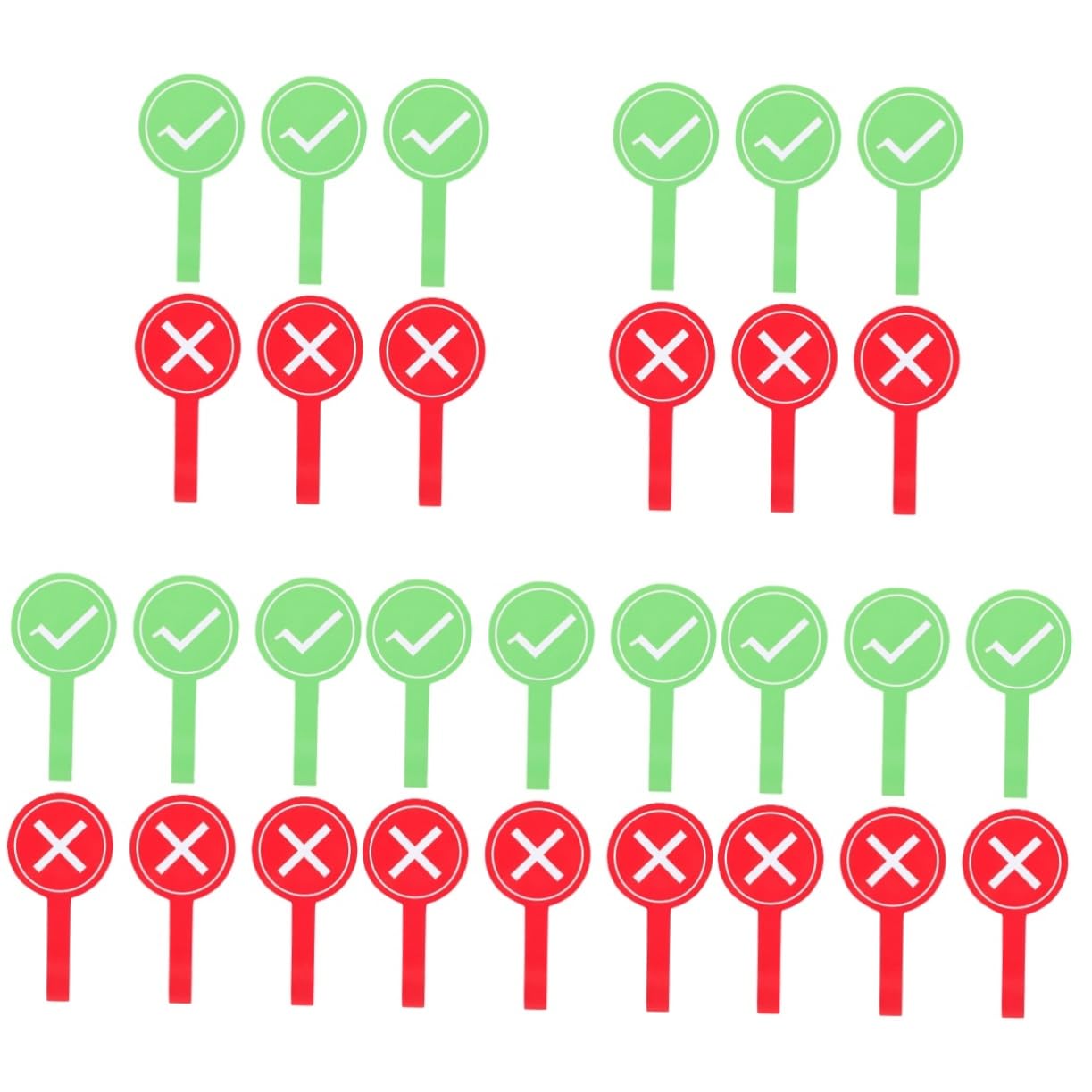 Operitacx 30pièces Pagaies De Vote Colorées Pour Classe Accessoires De Vote Manuel Pour Enseignants Et Jeux Éducatifs