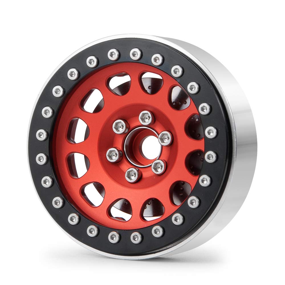 AXspeed 4 Stücke 2,2 Zoll RC Beadlock Felgen Räder Felgen für 1/10