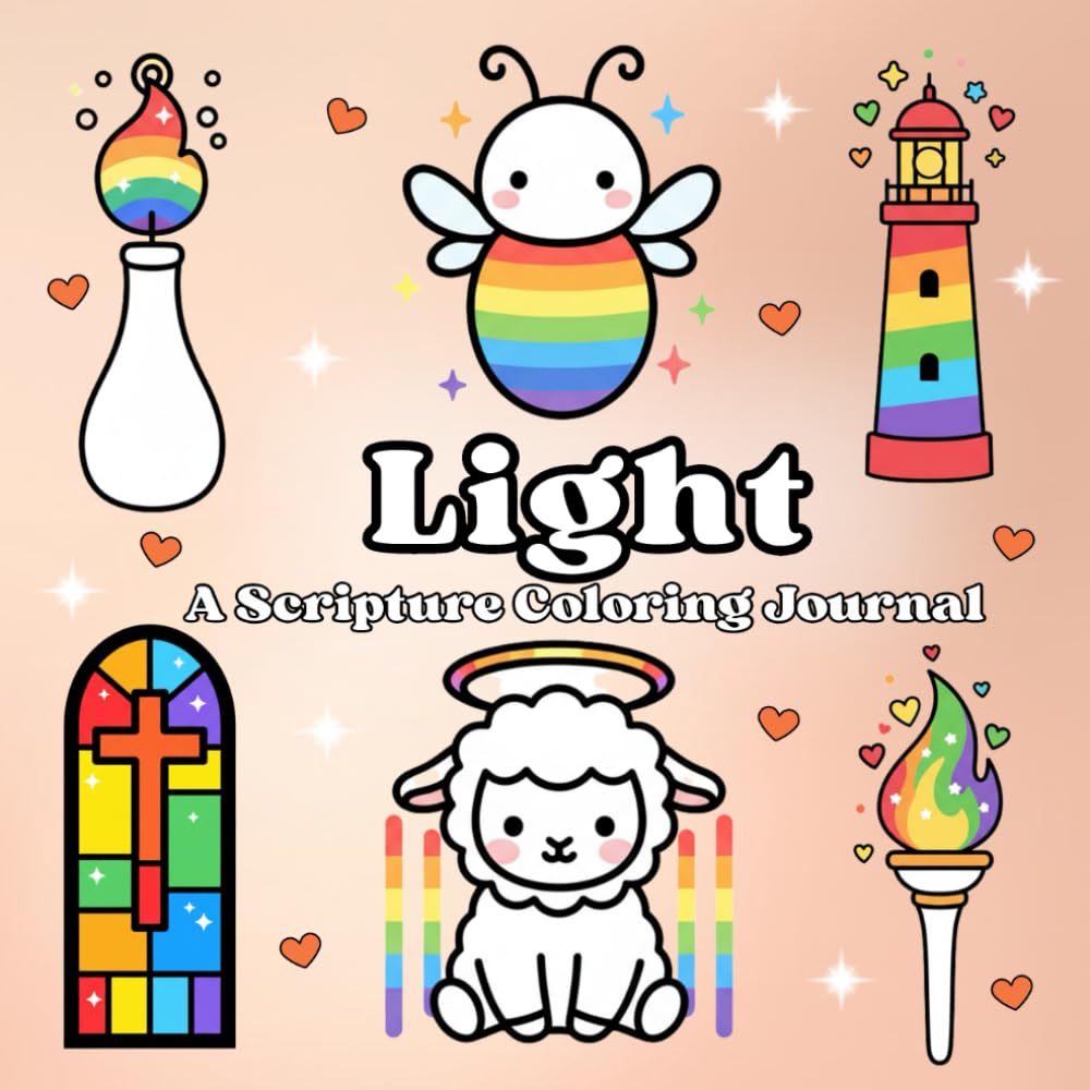 Light A Scripture Coloring Journal: A Creative Gentle Heartfelt Devotional Practice for Reflection, Peace, Creativity and God’s Love (Radiant Faith: A Scripture Coloring Journal Series)
