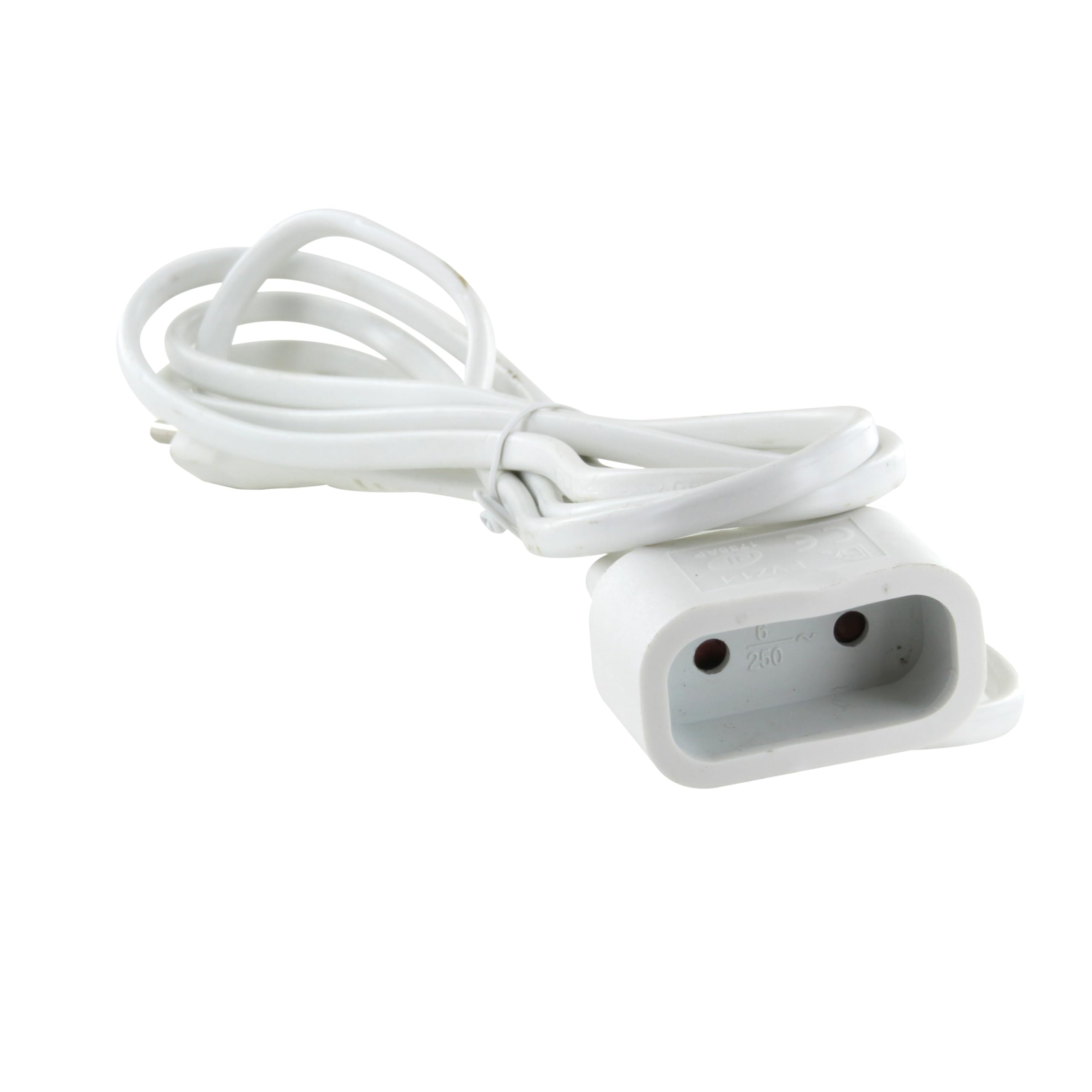 Prolongateur 6A 2mm Blanc HO3VVH2-F 2x0,75mm2