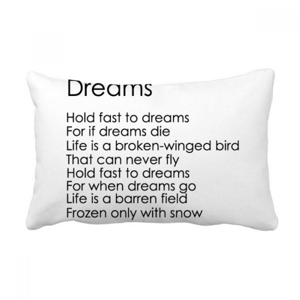 Jeter coussin oreiller lombaire poésie citation multicolore décoration maison