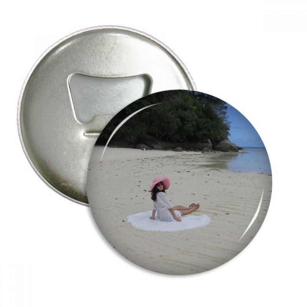 Décapsuleur aimanté réfrigérateur Ellie Yao badge bouton récif de mer rond