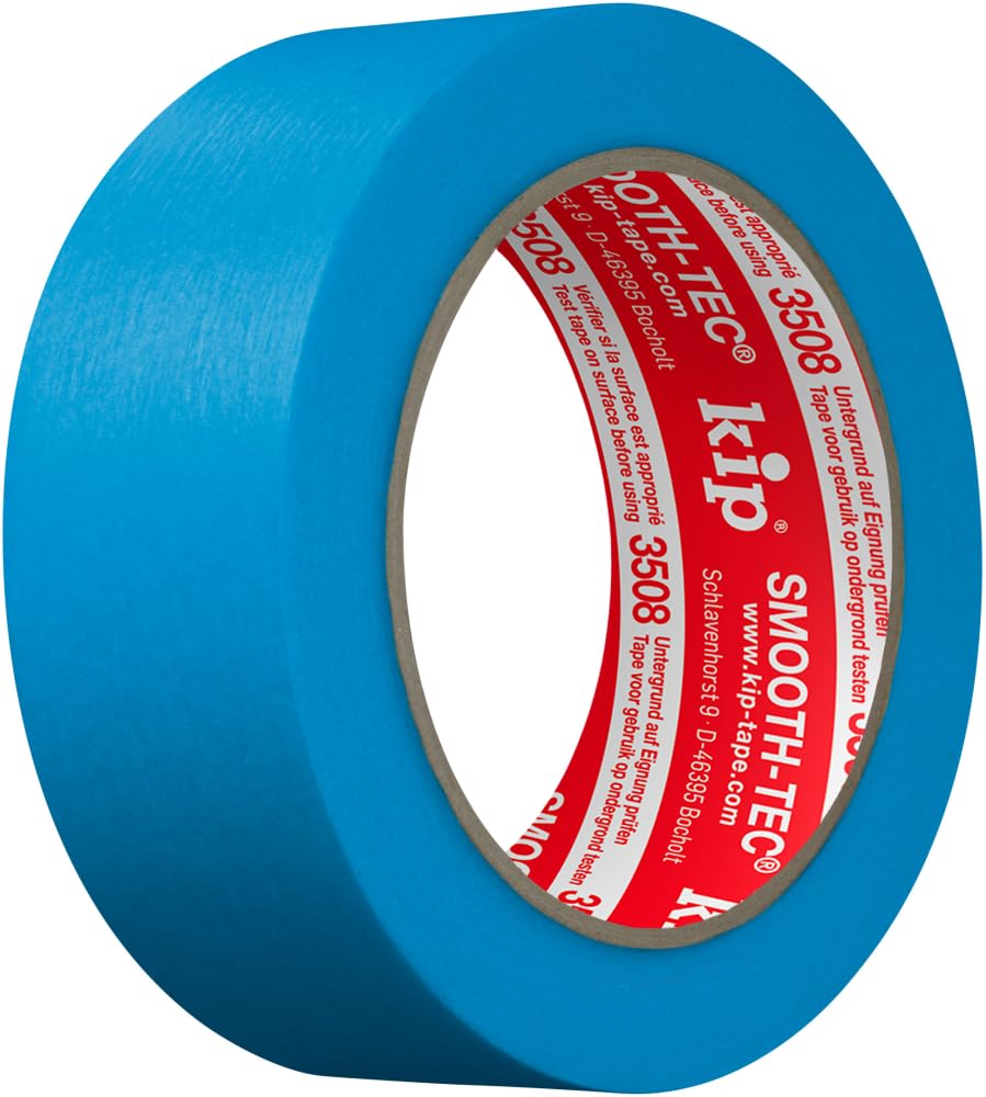 Kip 3508 Smooth-Tec Malerkrepp 36mm x 50m – Profi Kreppband für extrem scharfe Kanten – Malerband Innen & Außen UV-beständig – Abklebeband Glattkrepp Lackierband, Washi & Goldband Alternative