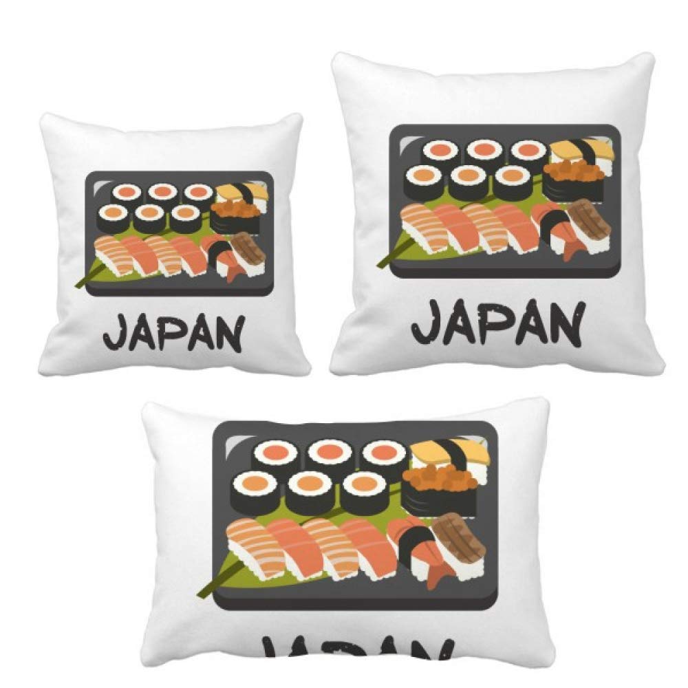 Housse de coussin traditionnelle japonaise à motif sushi