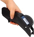 Jeanoko Label Maker, Embossing Label Maker Clear Number Letter One Hand Manual Label Maker Label Making Embosser for Label DIY(Black)