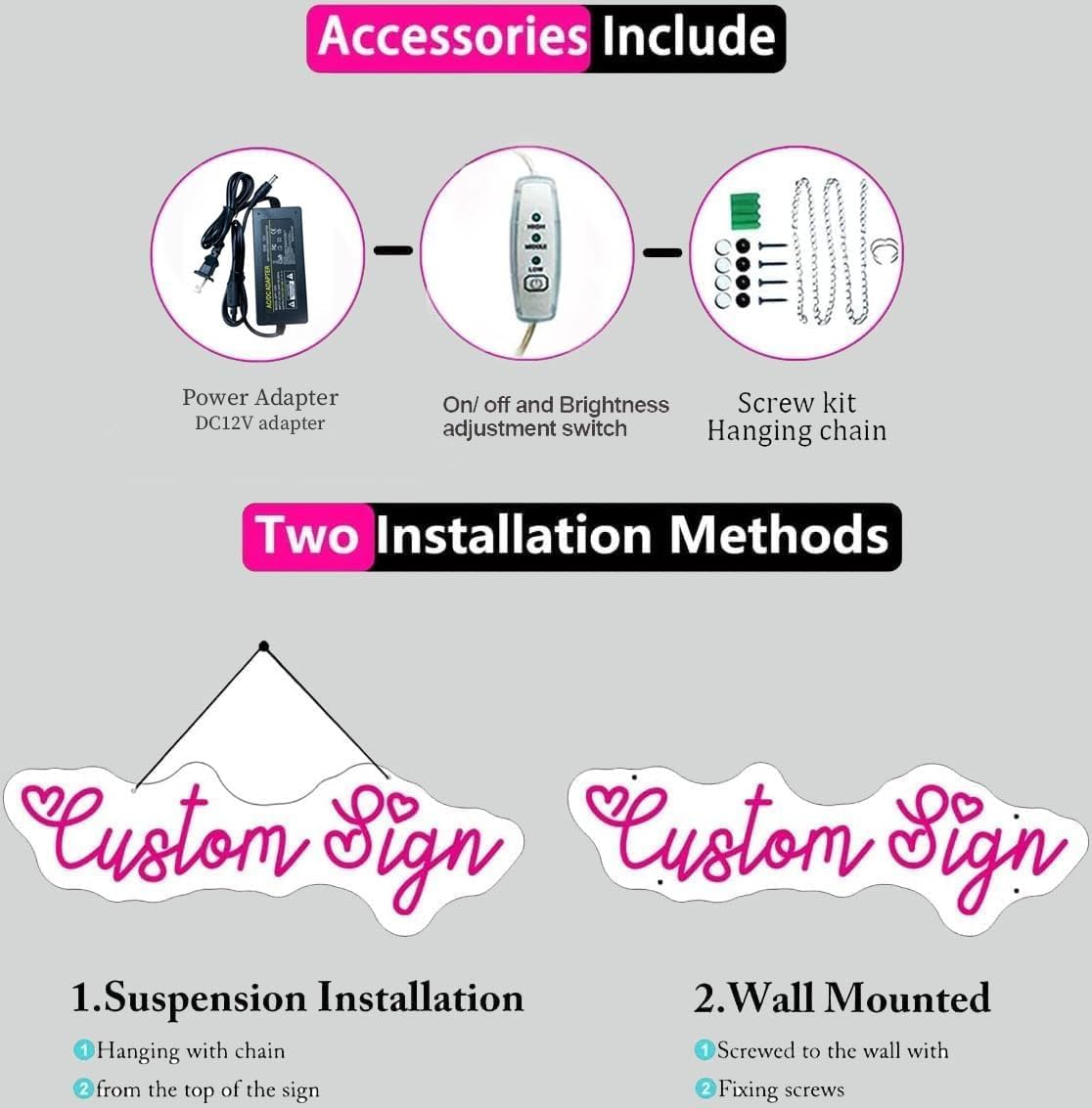 Ice Cream Neon Sign, ICE CREAM LED Neon Light, Restaurant n eon signs, Business Led Logo Lights, Dessert Shop Signs, Ice Cream Decor, N eon S ign for Coffee Shop, Custom Large Neon Signs Dimmable. Size:23in-Multi-color - Image 6