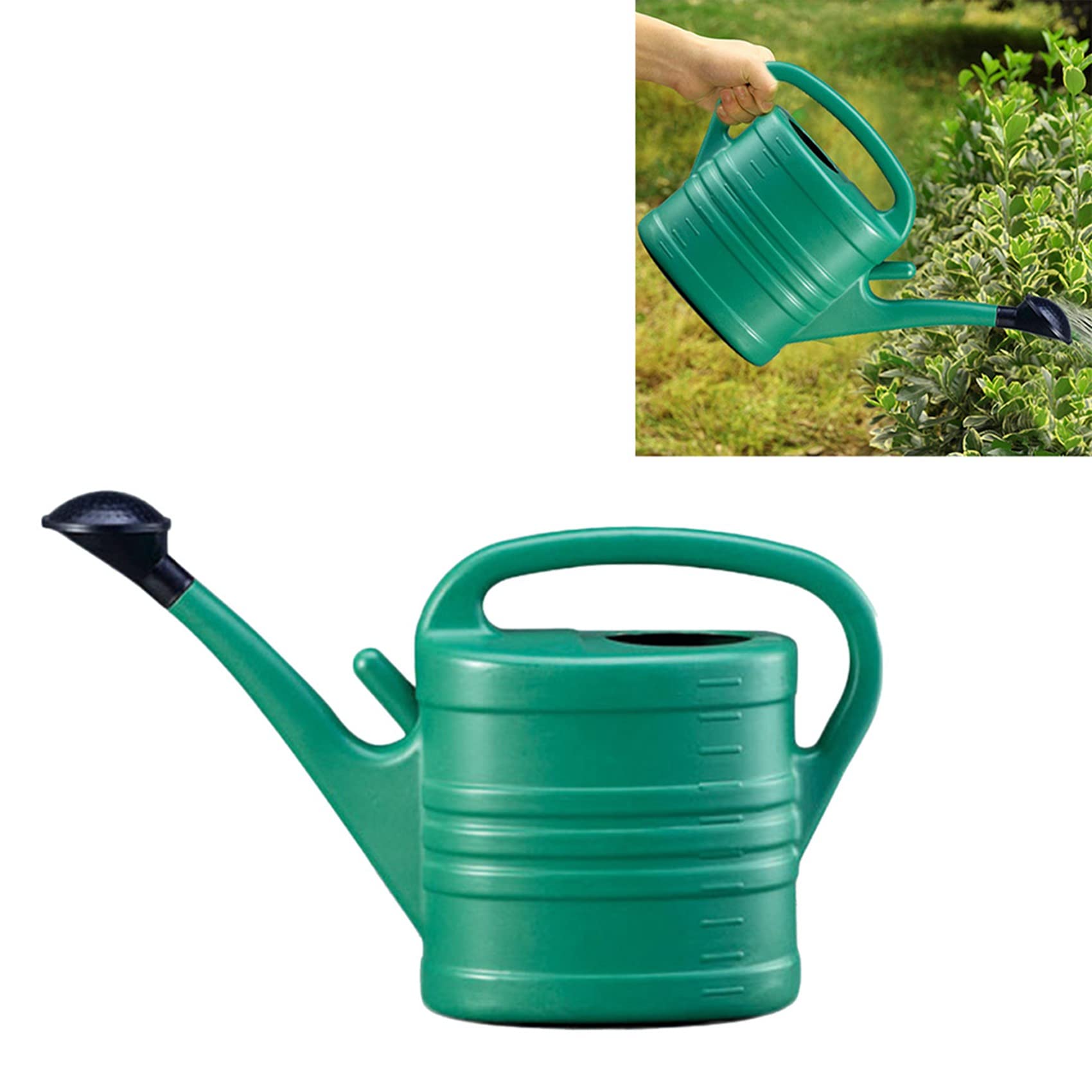2X Arrosoir avec Verte 10 litres 2 Gallons de Bouteille d'eau de Fleur de Jardin avec Poignée Longue Bouche