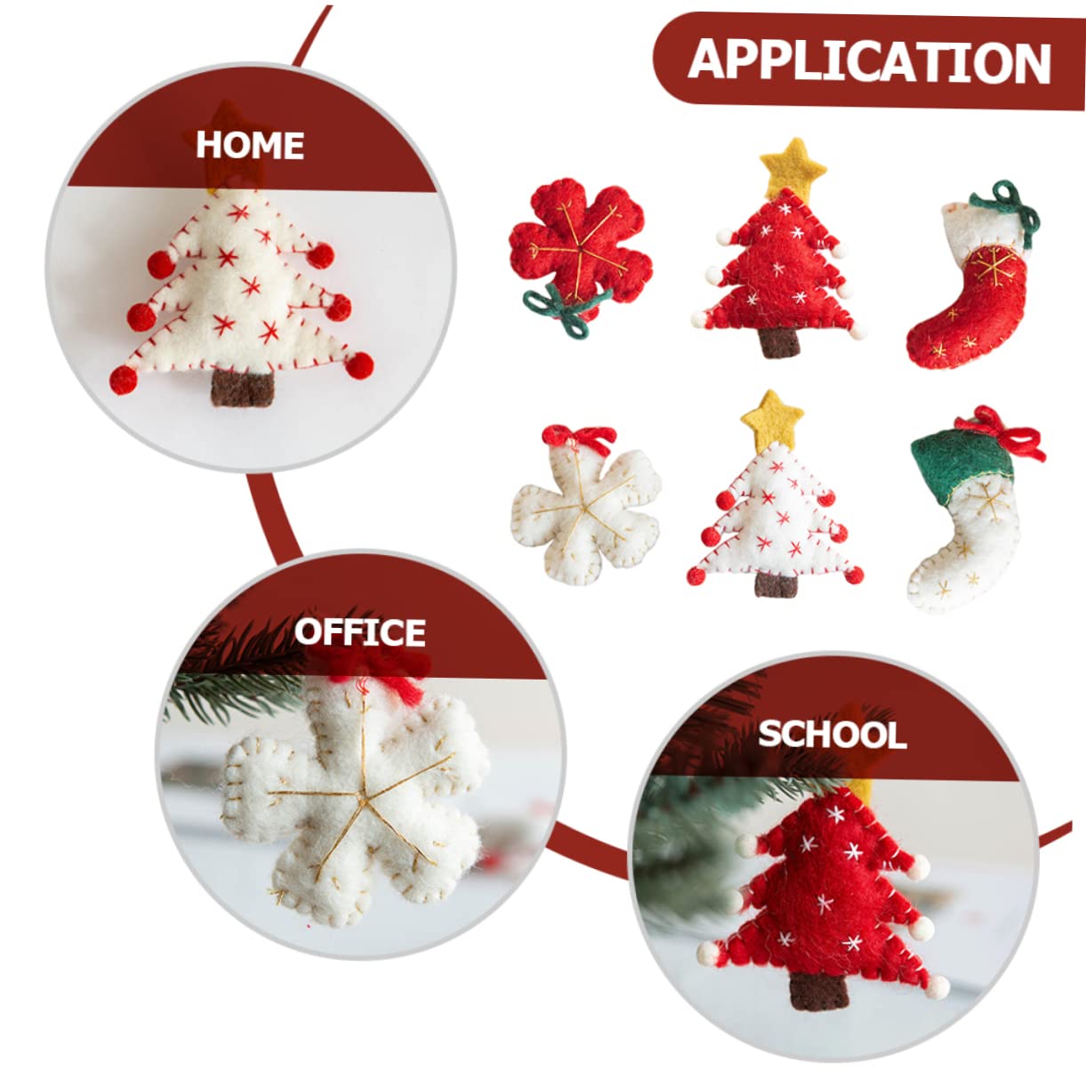 PRETYZOOM 12 Pz Addobbi Natalizi Addobbi Per Alberi Di Natale Decorazioni Da Appendere All'albero Di Natale Ciondoli Appesi in Feltro Natalizio Regali Di Ornamento Di Provato