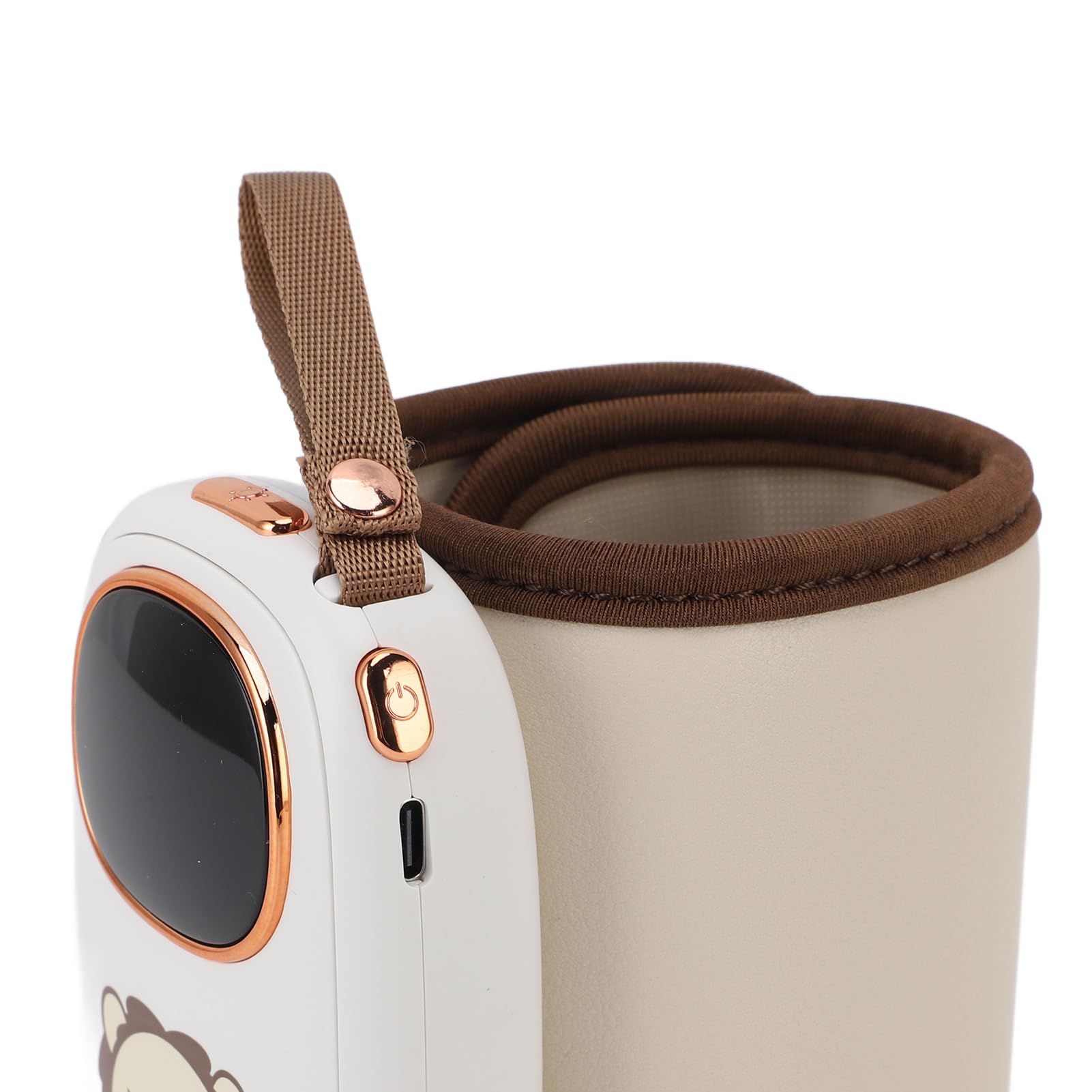 Yctze Calentador de Biberones, Funda Calentadora de Biberones de Leche Recargable de 8000 MAh para Leche Materna y Fórmula, Control de Temperatura Constante de Carga Rápida, para Descongelar y