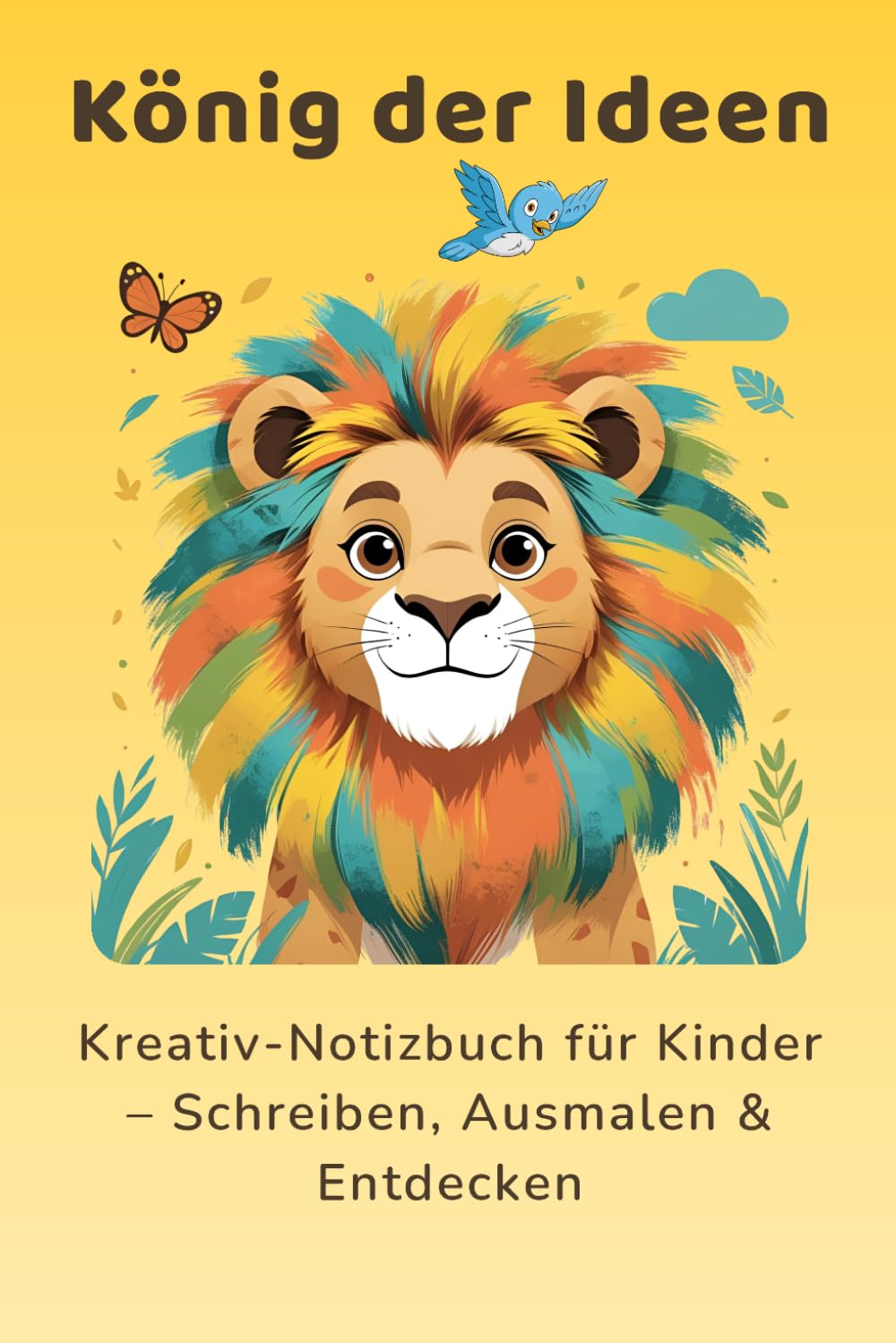 König der Ideen A5 Kreativ-Notizbuch für Kinder (6–10 Jahre): Mit Tieren, Ausmalbildern, humorvolle Fakten & Mut-Sprüchen – Schreiben, Malen & Fantasie entfalten
