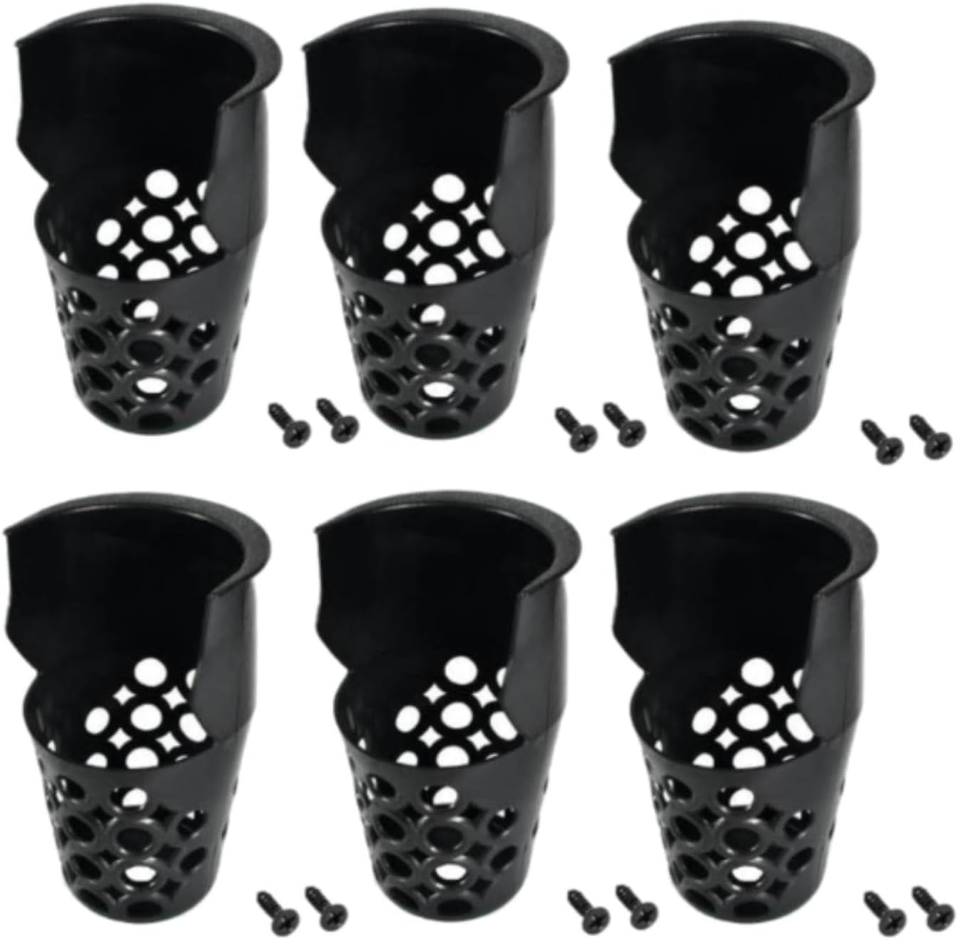 6Pcs Billiard Pool Table Pockets with Screws Baskets Billiards Supplies Sturdy