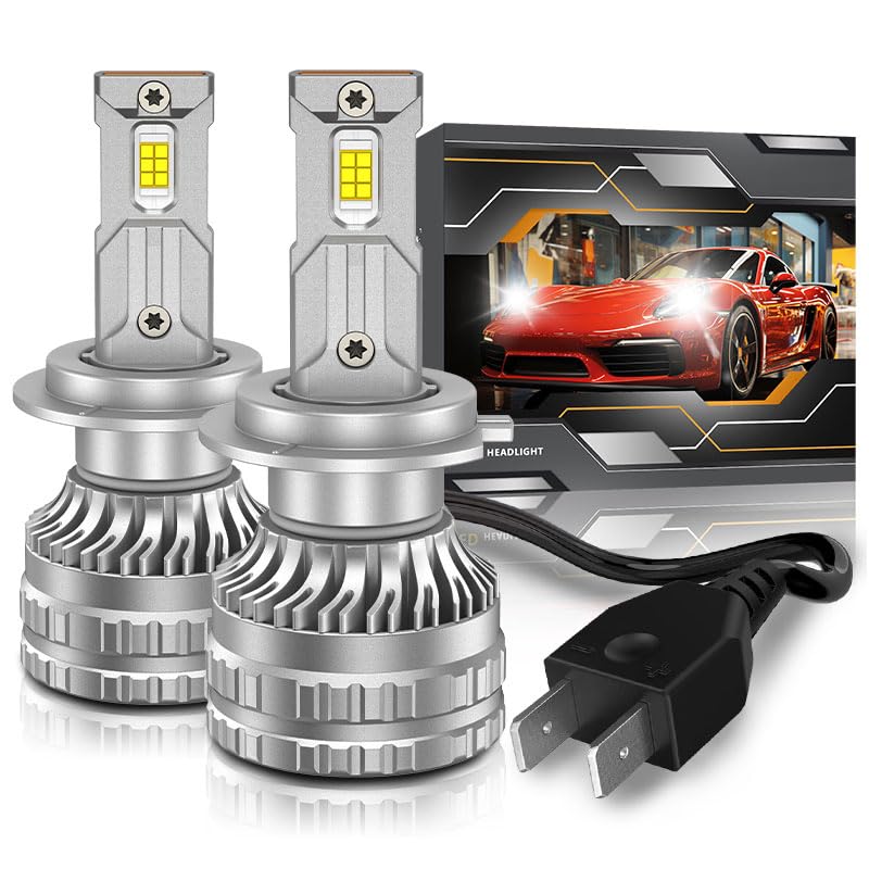 Kairiyard LED H7 Lampadine per fari a LED 6000K Hi LO Beam 60W 6000Lumen Fendinebbia Kit DOB Chip...