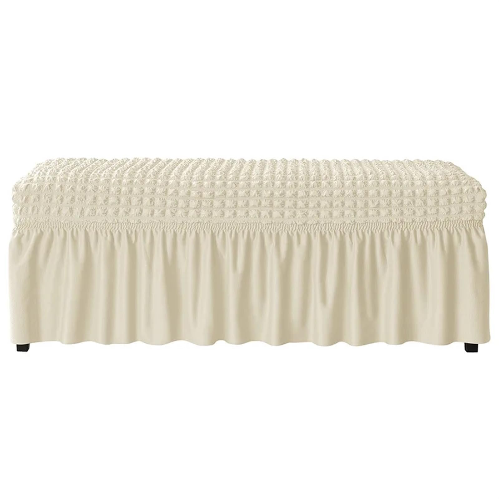 Coprisedili elasticizzati universali per panca da pranzo, lavabile, decorativo, per soggiorno, casa, sala da pranzo, camera da letto, pianoforte, in tessuto elasticizzato, con airbag (beige, 22 x 19 x