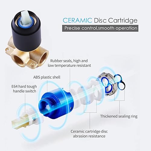 Miniatura 6 de Juego de grifos de bañera de una sola manija con boquilla de bañera extra larga, color negro mate