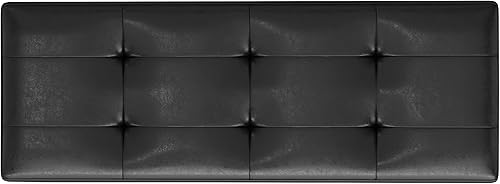 Miniatura 28 de SIMPLIHOME Shay - Otomana rectangular moderna de mediados de siglo de 48 pulgadas de ancho en piel sintética vegana envejecida, color marrón, Sillín