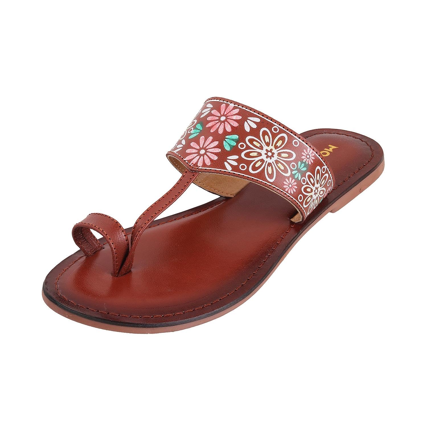 Mochi Women Tan Synthetic Leather Kolhapuri chappal UK/4 EU/37 (32-541) (B0CPTFJND1) Amazon Price History, Amazon Price Tracker