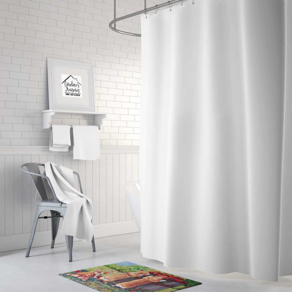 Caroline's Treasures Apple Helper Corgis Floor Mat, 19