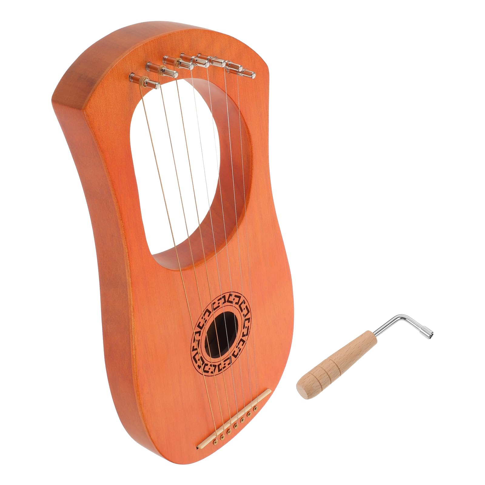 Arpa Lira 7 Corde in Legno per Principianti, Mini Strumento Musicale a Corda Portatile e Adulti, Arpa Classica per Insegnamento e Piccole Esibizioni