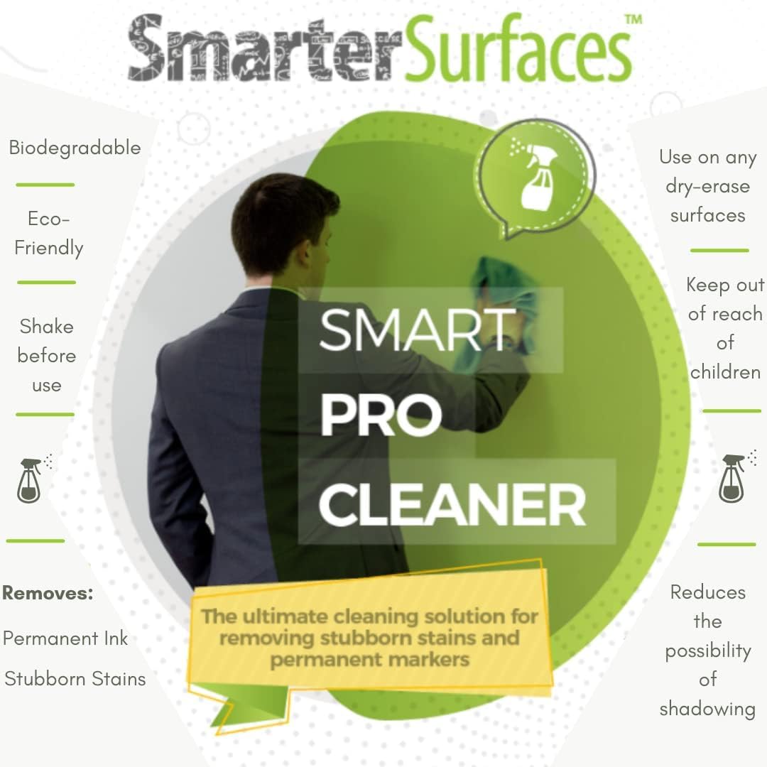 SmarterSurfaces Pro Cleaner Permanent Marker Remover | Suitable for Any Whiteboard | Remove Stubborn Stains | 125ml | 2 Pack - Image 2