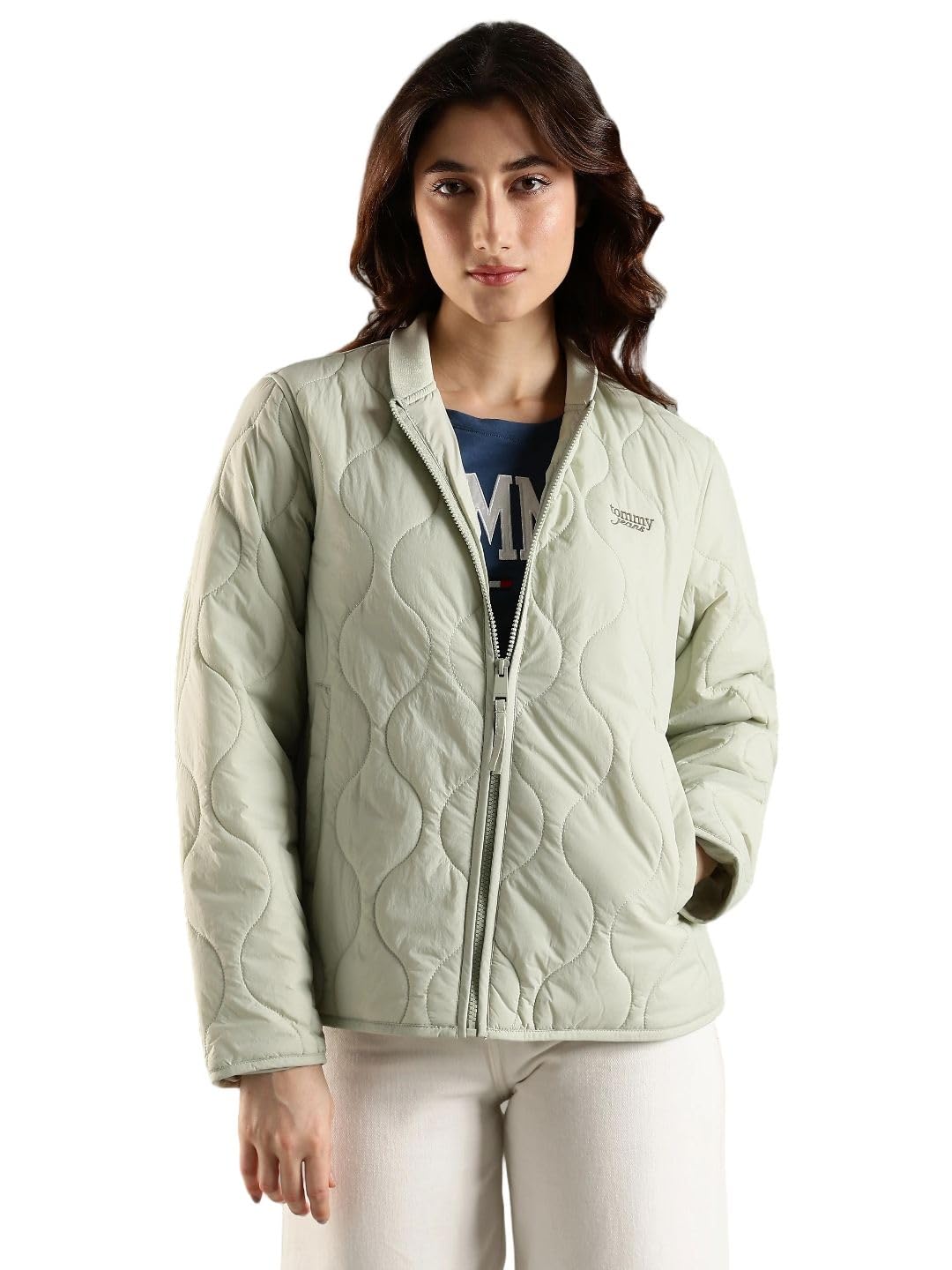tommy hilfiger Regular Fit Nylon Baseball Collar Quilted Jacket-picture-22