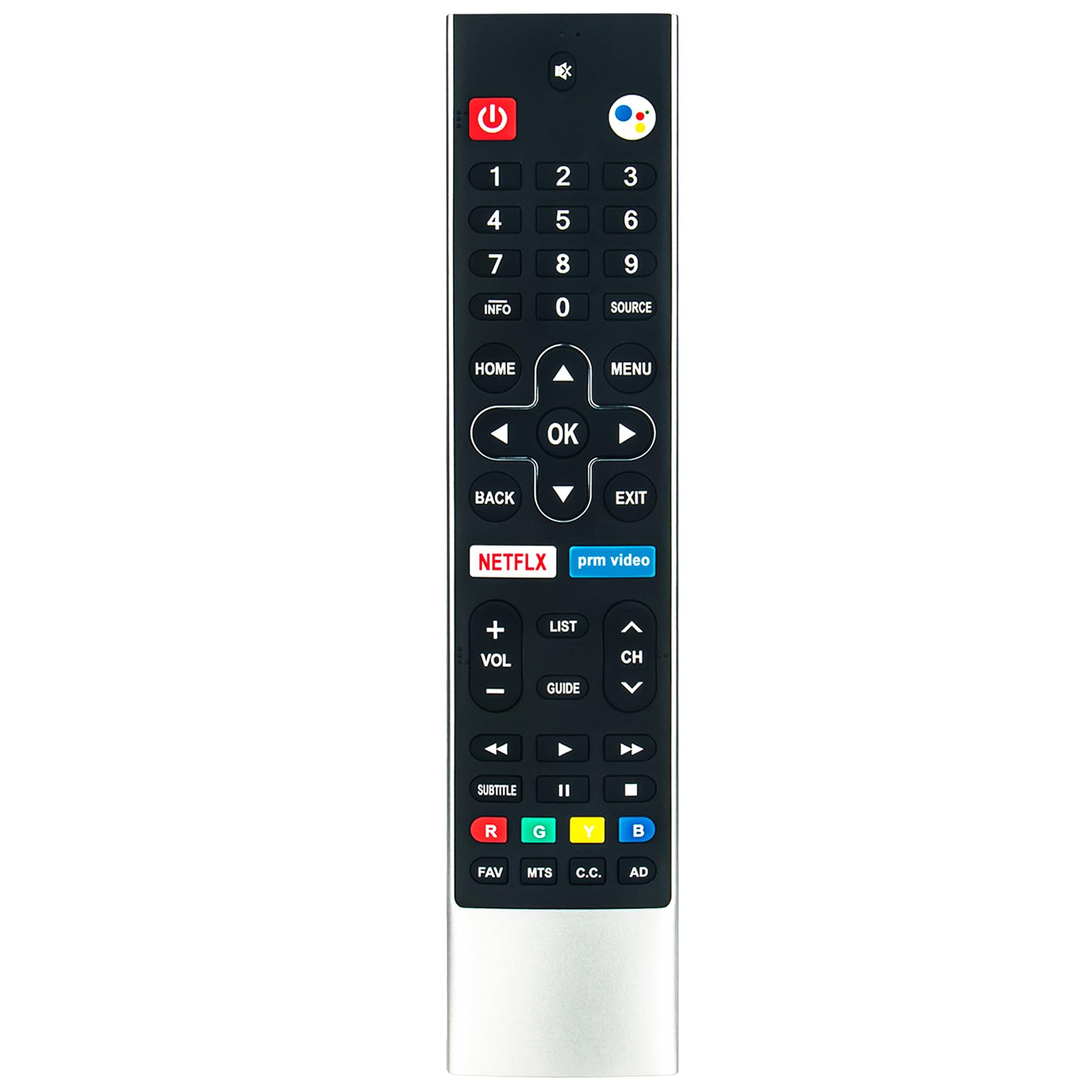 Voice Replacement Remote Control HS-7720 Commander Compatible with Skyworth 4K Android TV UD7200 Series and UD6200 Series 65UD7200 50UD7200 75UD6200