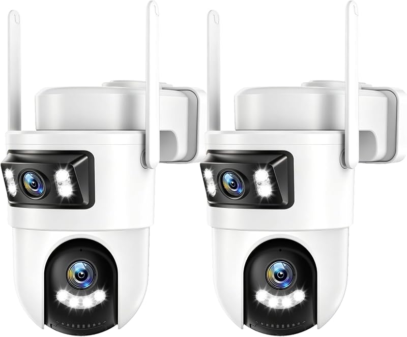 Dual Lens Security Cameras Outdoor