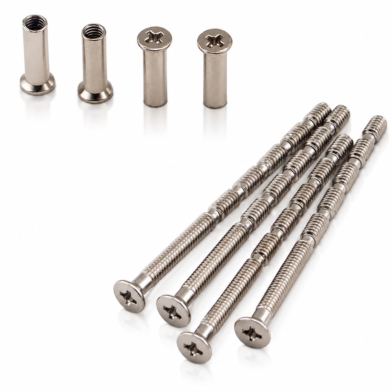 Universal Size Door Handle Connecting Screws & Sleeves Male to Female Connecting Bolts with Adjustable Length Screw for Lever/Knob Handle and Escutcheons/Key Hole (Material : Brass) 4 Pcs-image-6