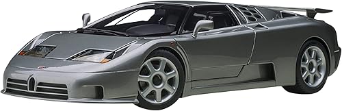 Bugatti EB110 SS Super Sport Grigio Metalizzatto Plata Metalizzatto Plata Metalizzatto Modelo 1/18 Coche Modelo por Autoart 70916