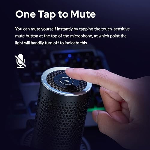 Miniatura 5 de GODOX Micrófono condensador RGB EM68X, micrófono de transmisión, micrófono de detección inteligente, cuatro patrones, con soporte que absorbe los