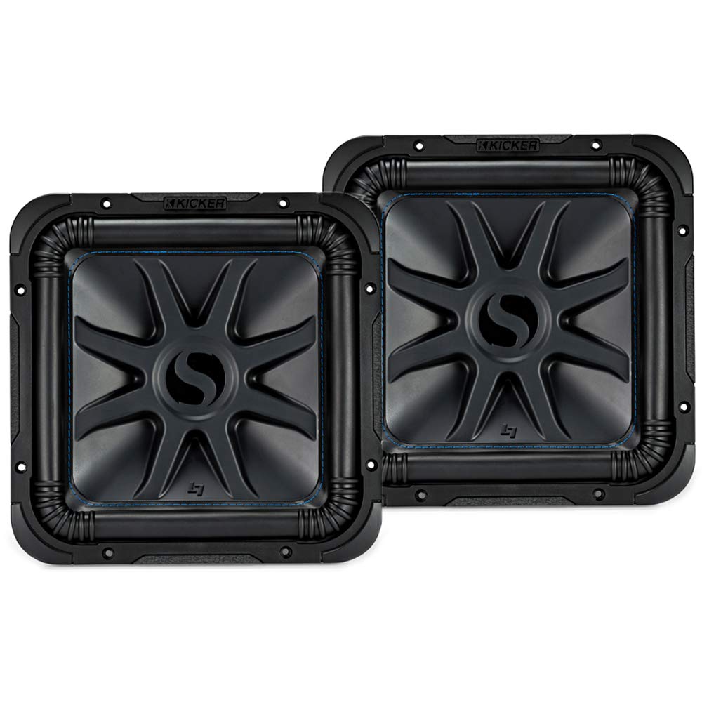 KICKER 44L7S152 Car Audio Solobaric 15" Subwoofer Square L7 Dual 2 Ohm Sub Pair