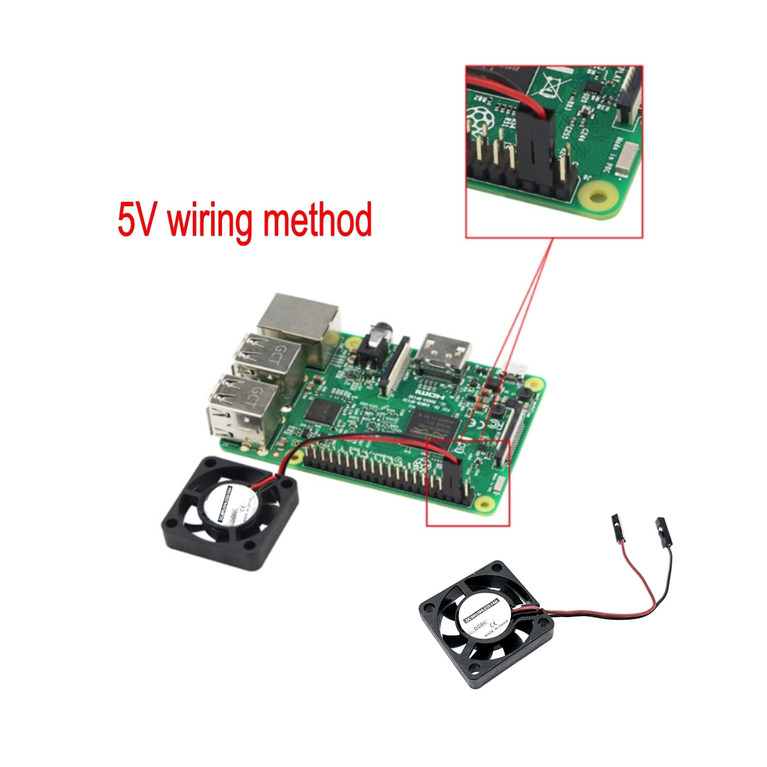 JZK 2PCS 30x30mm 2pin DC 5V mini ventola di raffreddamento silenziosa con fili 3007 piccola ventola di raffreddamento silenziosa 30mm 3cm ventola DC brushless in miniatura 5V