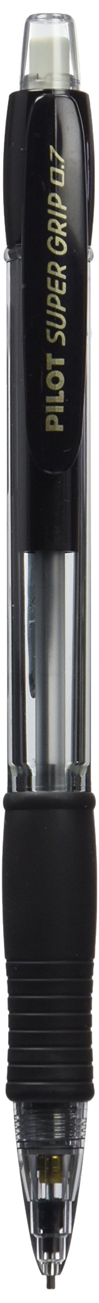 Pilot Supergrip H187 - Portaminas, color negro (0.7 mm, trazo fino) (Paquete de 12 )