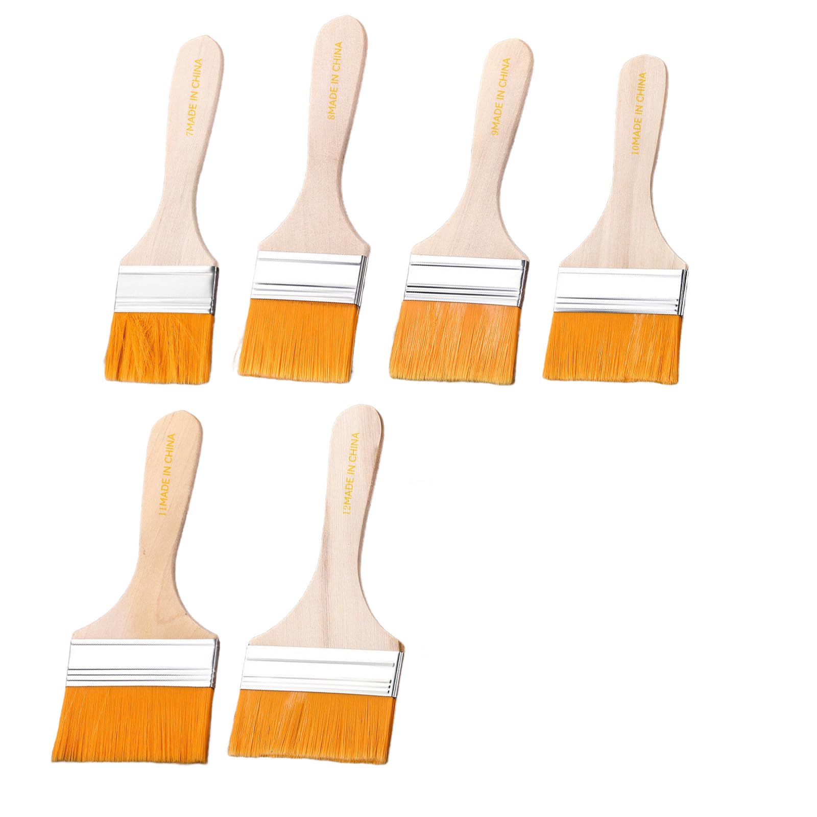 Of 6 Multipurpose Nylon Bristles Brush Acrylic and Oil Painting Brushes for Art Projects and Efficient Home Cleaning Acrylic and Oil Painting Brushes