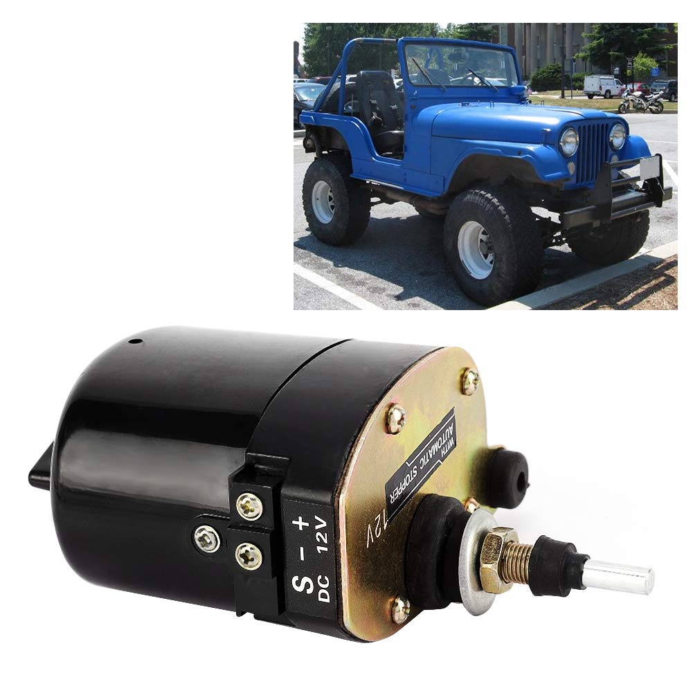 Wiper motor installed on a blue Willys Jeep