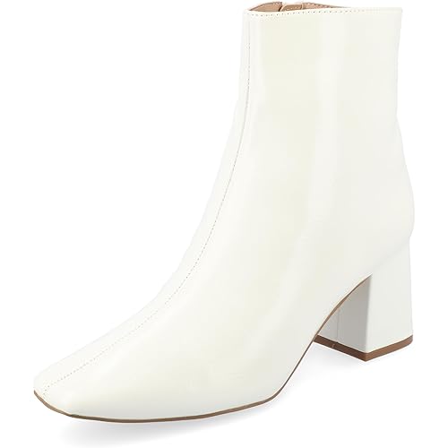 Journee Womens Haylinn Tru Comfort Foam Inside Zip Block Heel Booties
