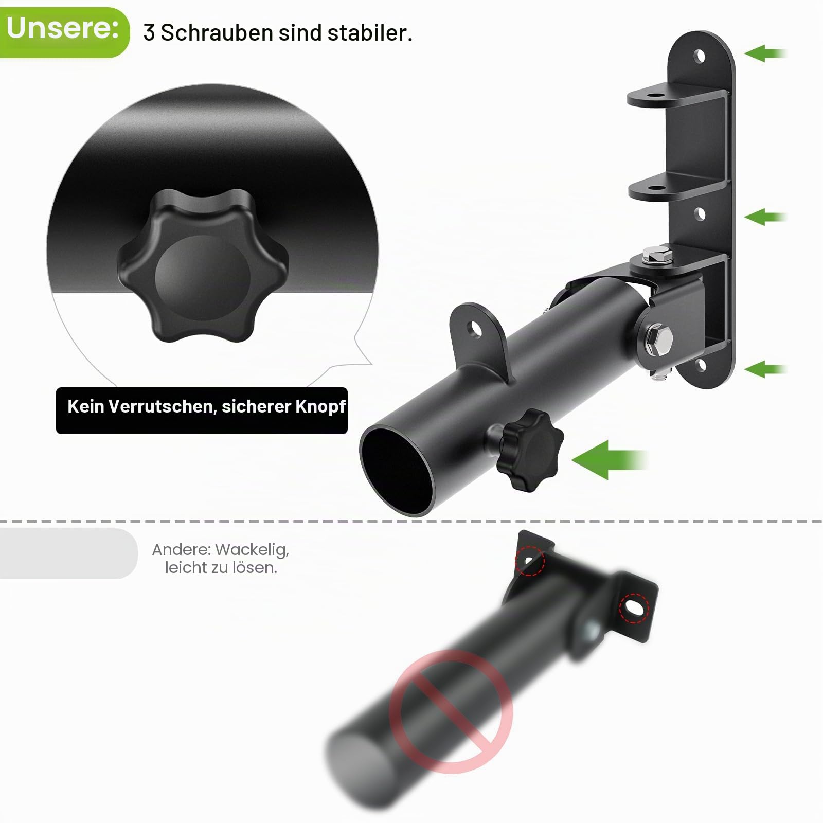 Kipika Wandhalterung für Landmine Befestigung für Olympische Hantelstangen - Robuste T-Stange Reihenplattform mit Drehgelenk - Ideal für Heim-Fitness-Workouts oder Home Gym Workouts