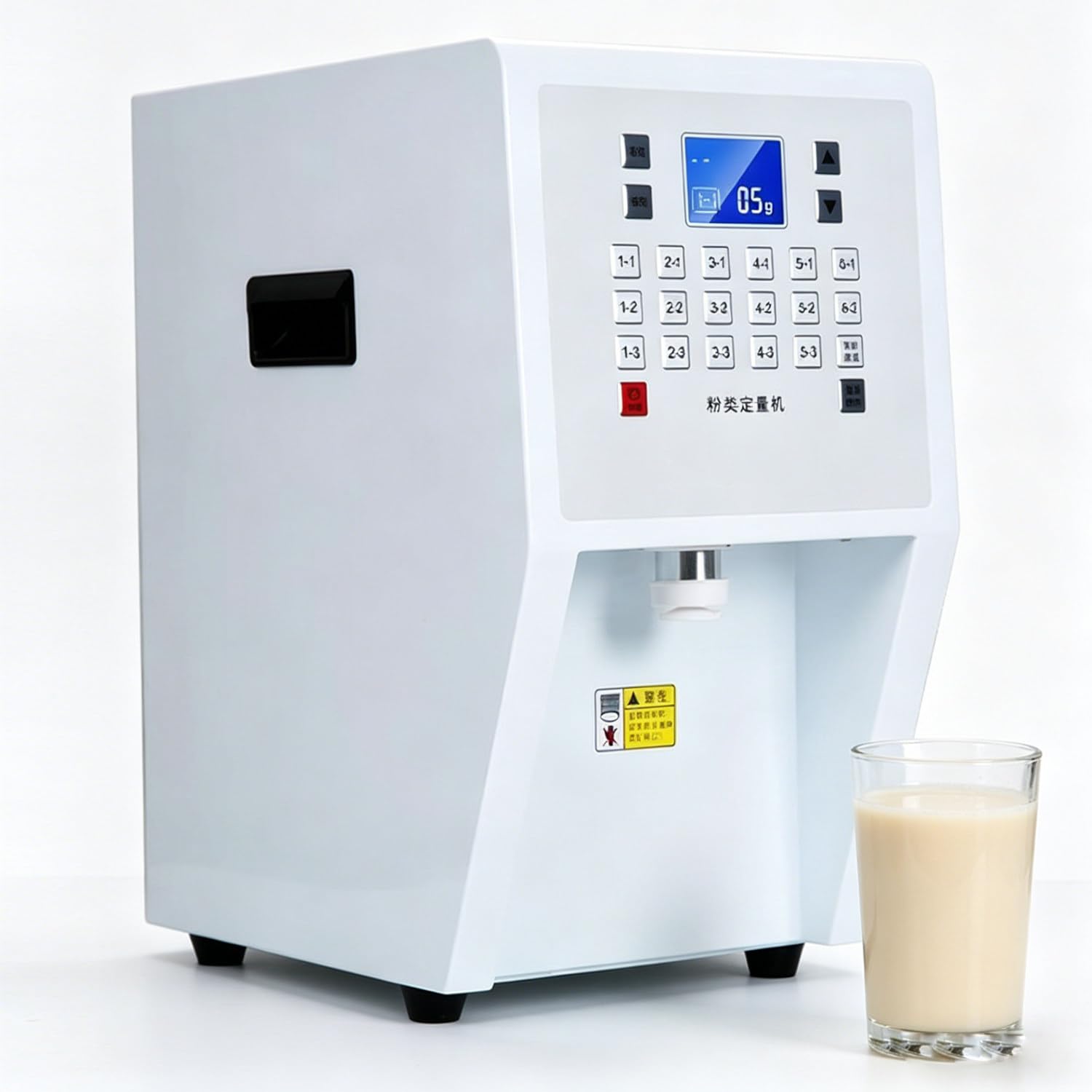 Automatischer Pulverspender 3,5L, Digitale Dosiermaschine mit 17 Speichereinstellungen für genaues Befüllen von Milchkännchen, Milchkakao für Cafés und den täglichen Gebrauch