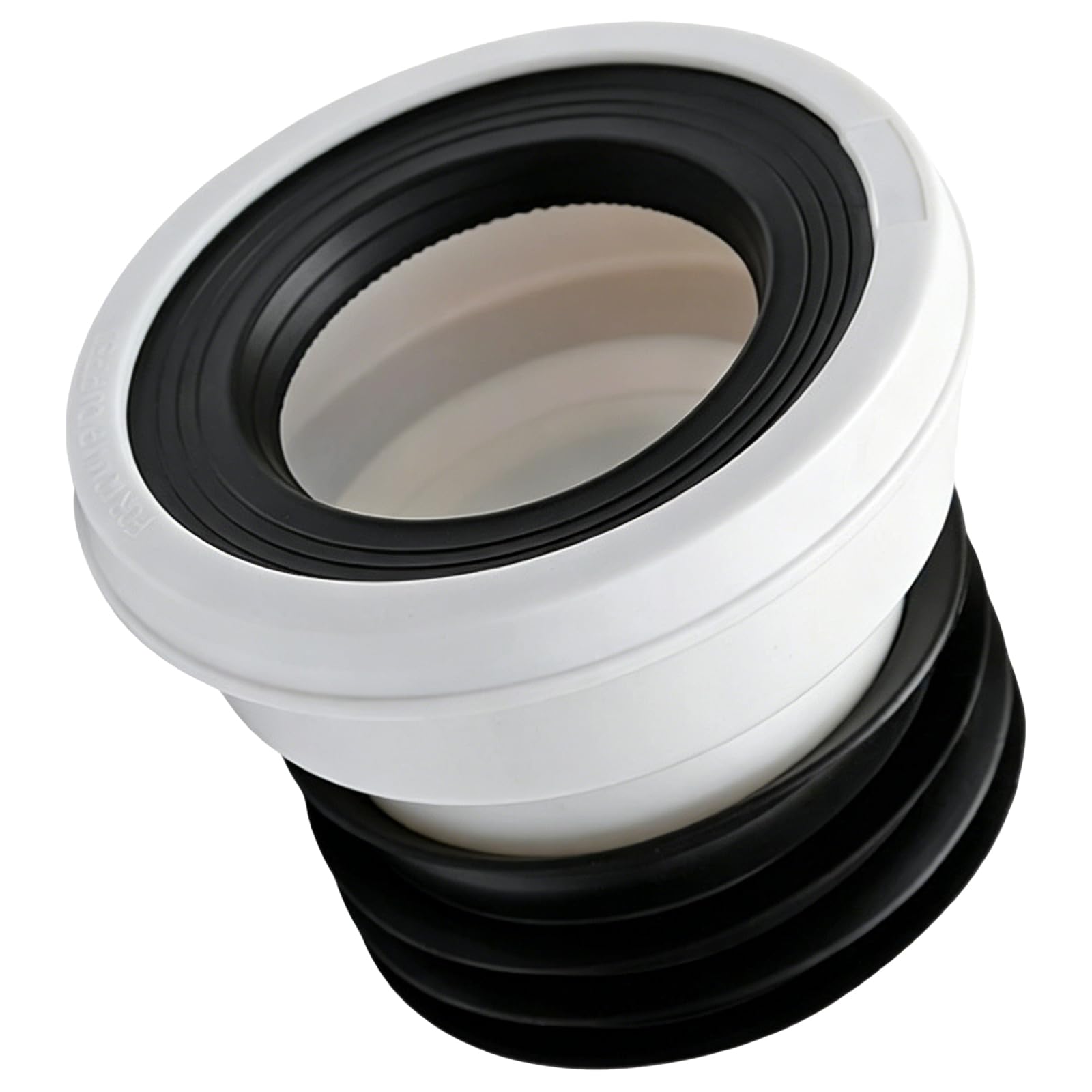 Straight WC Toilet Pan Connector, 110 mm Toilet Waste Pipe Pan Connector Short PP Straight Drain Pipe Toilet Waste Pipe Connector WC Rigid Stubby Soil Coupler Seal