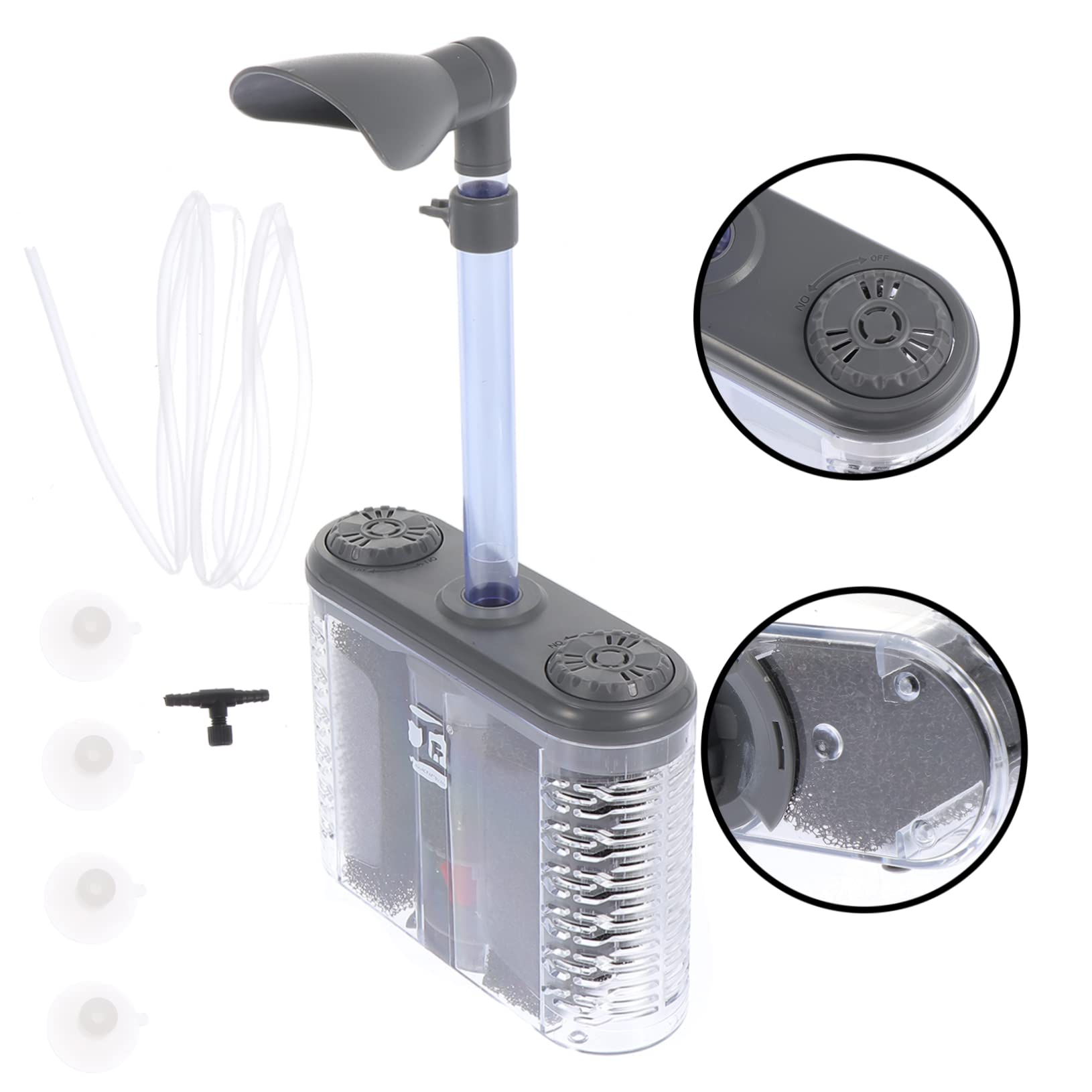 Aquariumfilter aus Kunststoff mit Anti KOT Auffangfunktion zur Wasserwechsel und Reinigung von Schmutz für Fischbecken und Kleiner Fischbecken Geeignet Zufällige Farbe