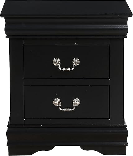 Miniatura 5 de Harper & Bright Designs Mesita de noche negra con 2 cajones, cómoda pequeña, muebles de noche, mesa auxiliar con almacenamiento para dormitorio,